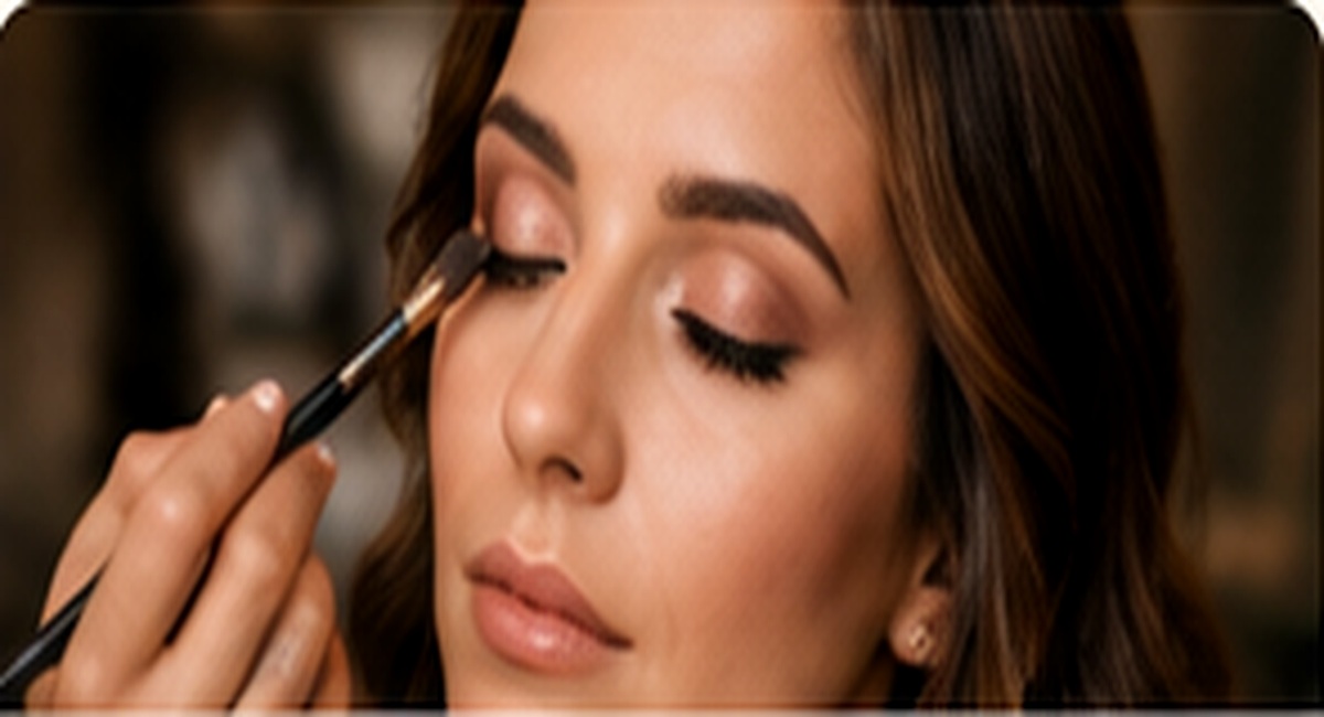 Soft glam makeup application